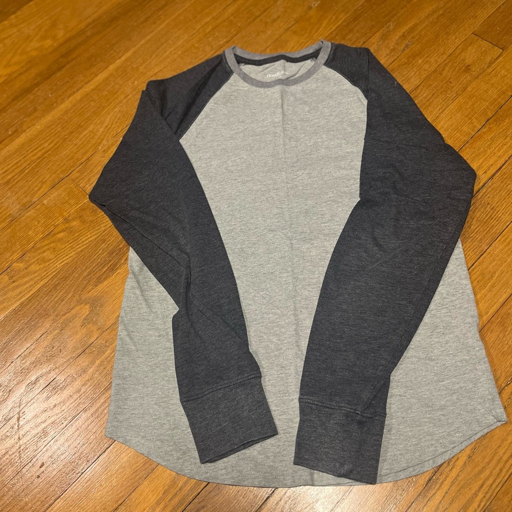 Goodfellow & Co Gray and Charcoal Raglan Tee